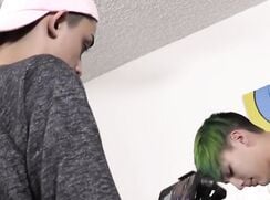 I fuck the boy with green hair