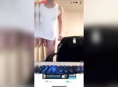 Very young boy flashes his cock on livestream