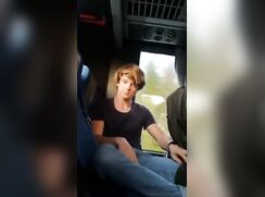 cute blonde get hornie on bus boys porn