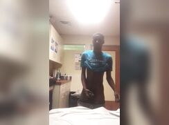 Skinny Black Teen Teases Soft Dick in *DR.’s OFFICE*!