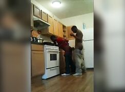 bareback fucking in the kitchen