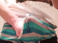 Teen twinks cumming through undies boxers and shorts