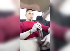 Cum explosion in car