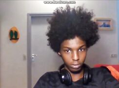 18 yo black Dutch boy does live cum show